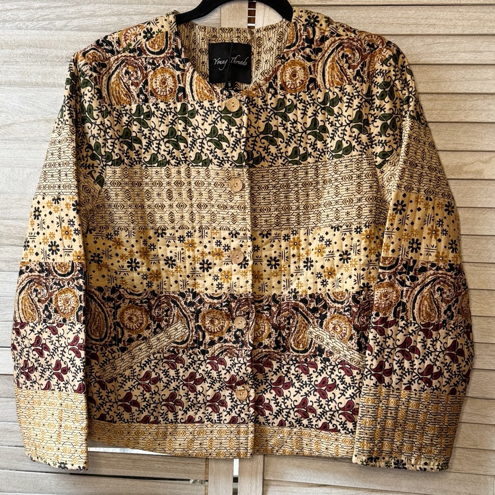 Young Threads Bohemian Patchwork Blazer. Size Sma… - image 8